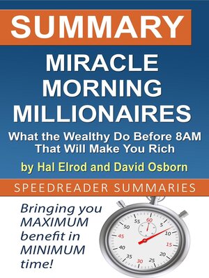 cover image of Summary of Miracle Morning Millionaires